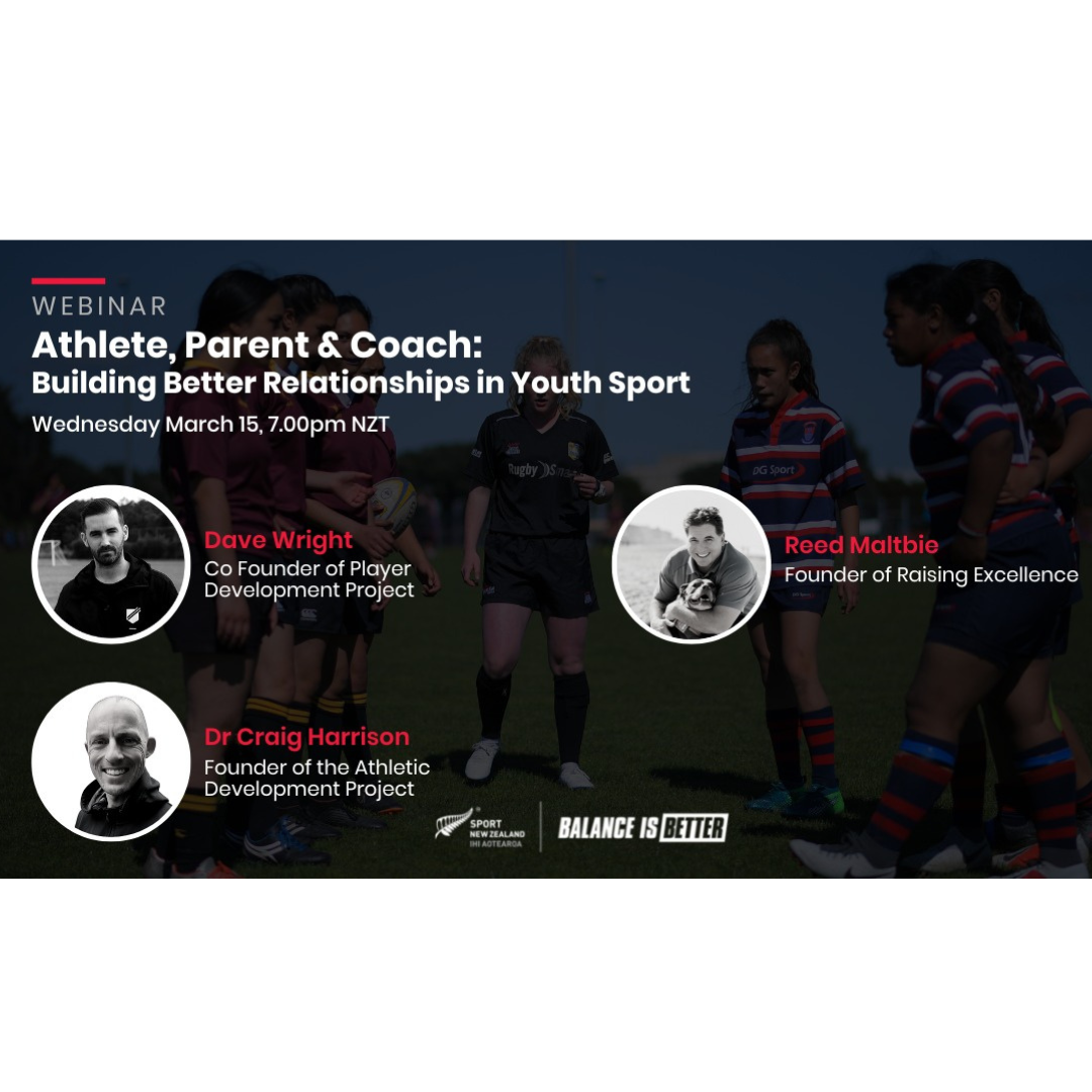 Athlete, Parent & Coach: Building Better Relationships in Youth Sport Webinar! Register now!